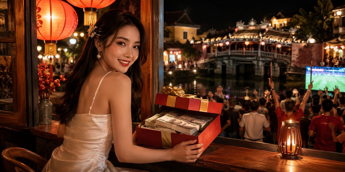Khung cảnh thư giãn tại Hội An với người chơi trải nghiệm casino trực tuyến