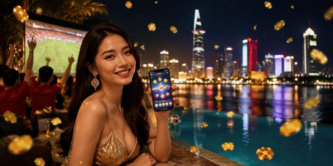 Cảnh người dùng Việt Nam trải nghiệm cá cược trực tuyến trên điện thoại di động